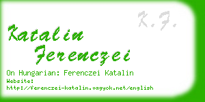 katalin ferenczei business card